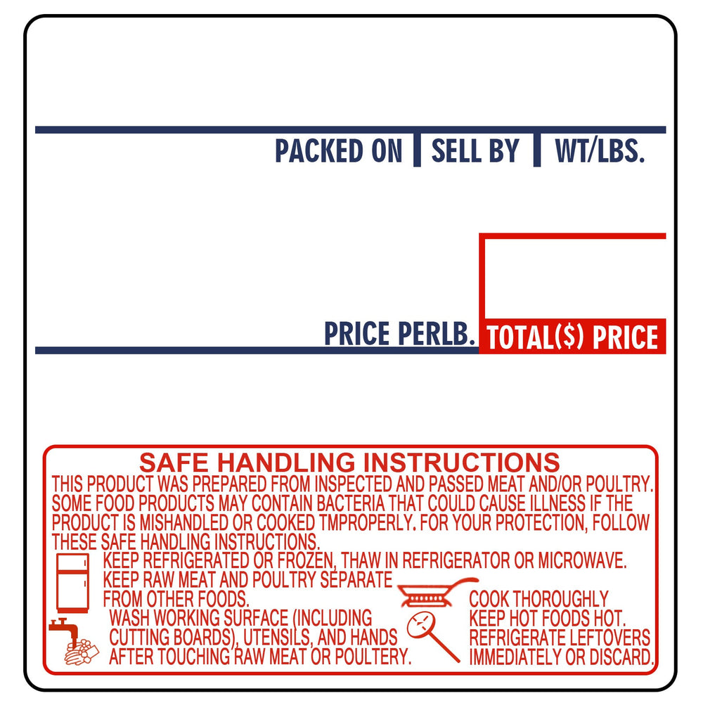 CAS LST-8040 Scale Labels, 58 x 60mm, UPC/Safe Handling 12 Rolls