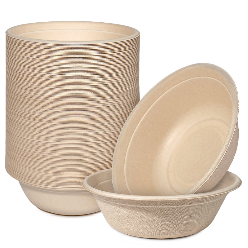 Compostable Disposable Fiber Paper Bowls,Salad Bowls PFAS Free