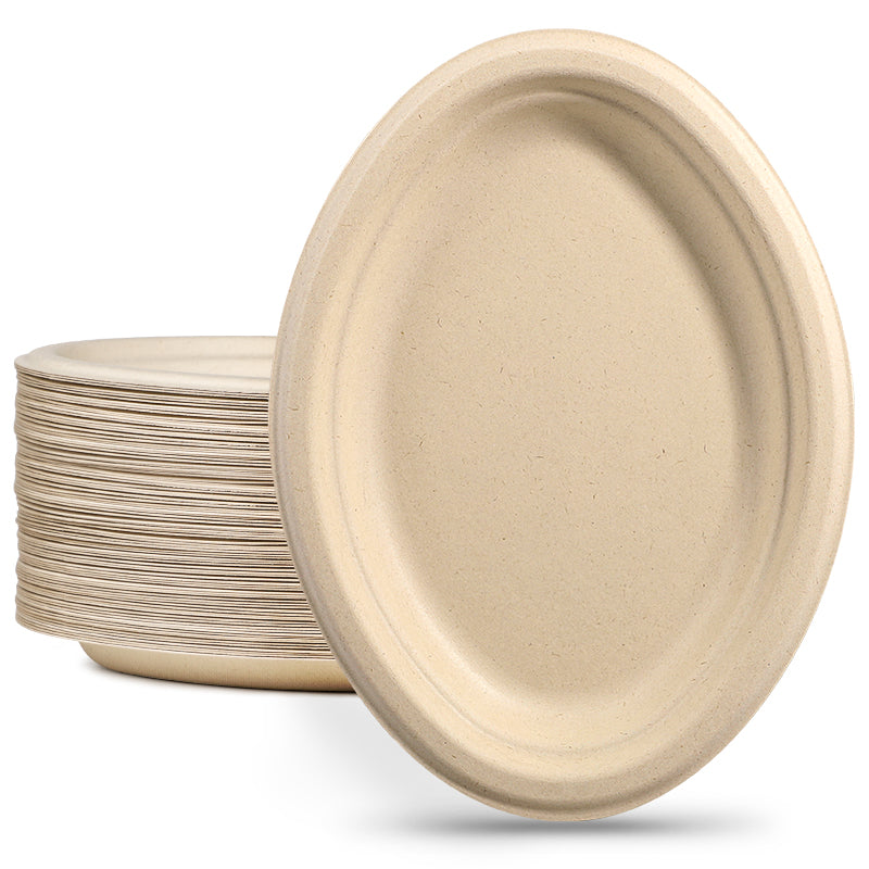 Custom Oval Compostable Paper Plates
