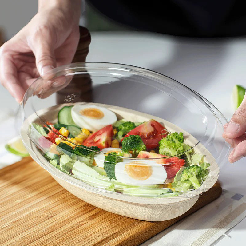 Perfect Pairing - 300 pcs, Clear PET Lids for 26 oz Burrito Bowls, Convenience - Pony Packaging